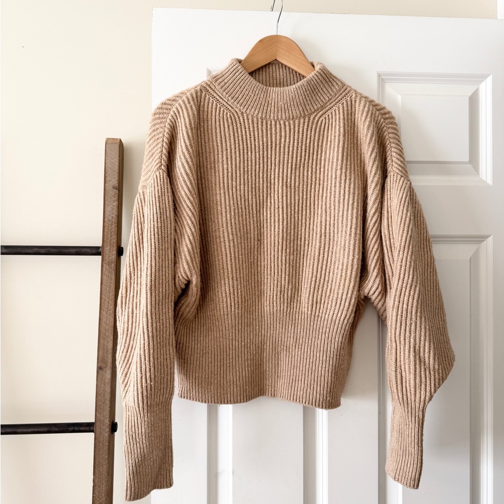 Zara Tan Ribbed Sweater - Picture 2 of 5